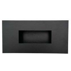 Grille d'air chaud Slot noire - 200 x 100 mm - Face
