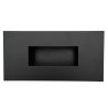 Grille d'air chaud Slot noire - 200 x 100 mm - Face