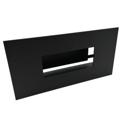 Grille d'air chaud Slot noire - 200 x 100 mm