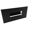 Grille d'air chaud Slot noire - 200 x 100 mm
