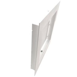 Grille d'air chaud Slot blanche - 350 x 350 mm - Côté