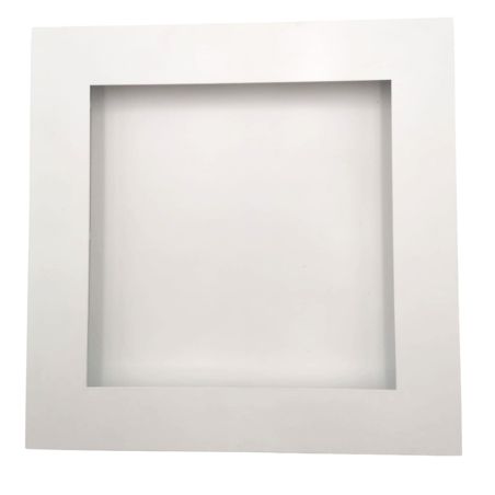 Slot warm air grille, white - 350 x 350 mm - Front