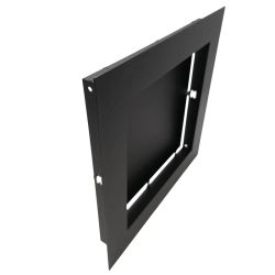 Grille d'air chaud Slot noire - 350 x 350 mm - Côté