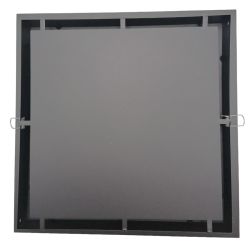 Grille d'air chaud Slot noire - 350 x 350 mm - Arrière