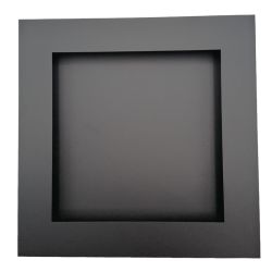Grille d'air chaud Slot noire - 350 x 350 mm - Face