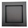 Grille d'air chaud Slot noire - 350 x 350 mm - Face