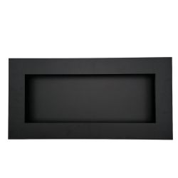 Grille d'air chaud Slot noire - 500 x 250 mm - Face