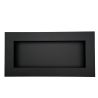 Grille d'air chaud Slot noire - 500 x 250 mm - Face
