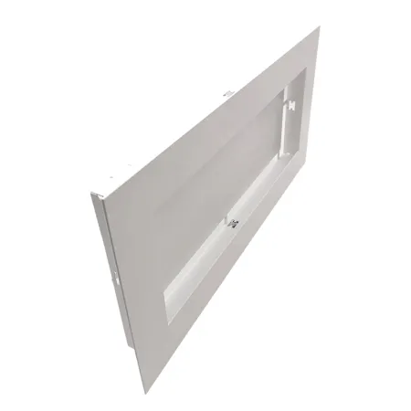 Rejilla de aire caliente Slot blanca - 500 x 250 mm - Lateral