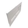 Slot warm air grille, white - 500 x 250 mm - Side