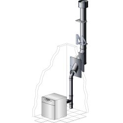 Exemple installation support mural 15-68 mm - Pour DPI