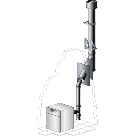Example of 15-68 mm wall support installation - For DPI