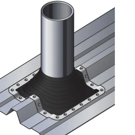 Fitting black EPDM square flashing - For DPI