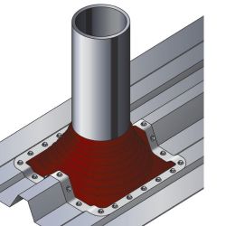 Installation solin carré en silicone rouge - Pour DPI
