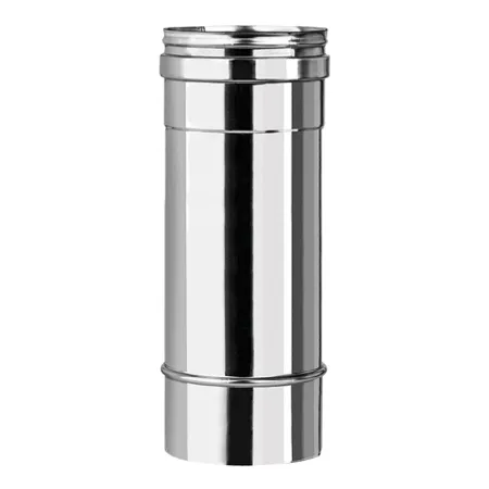 Straight section 250 mm - 0.4 mm stainless steel