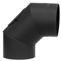 Coude fixe 90° avec regard - Conduit acier peint 2 mm