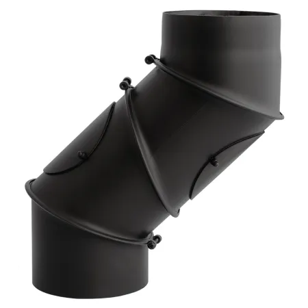 Adjustable 0 to 135° elbow with inspection hatches - 2 mm painted steel flue pipe