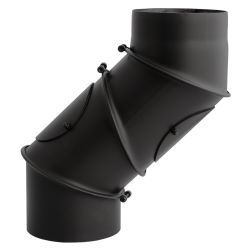 Coude réglable 0 à 135° avec regards - Conduit acier peint 2 mm