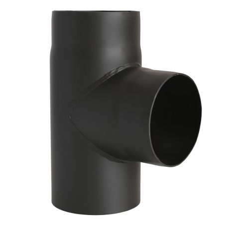 Té 90° avec piquage Mâle - Conduit acier peint 2 mm