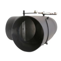 Détail intérieur 2 Té 90° à double clapet (Bypass) - Conduit acier peint 2 mm