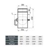 Schéma Clapet régulateur réglable - Conduit acier peint 2 mm