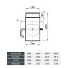 Schéma Clapet régulateur petite poignée - Conduit acier peint 2 mm