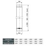 Schéma Elément droit coulissant 565 à 950 mm - Conduit acier peint 2 mm