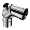 Codo 90° con registro - Conducto de acero inoxidable 0,4 mm
