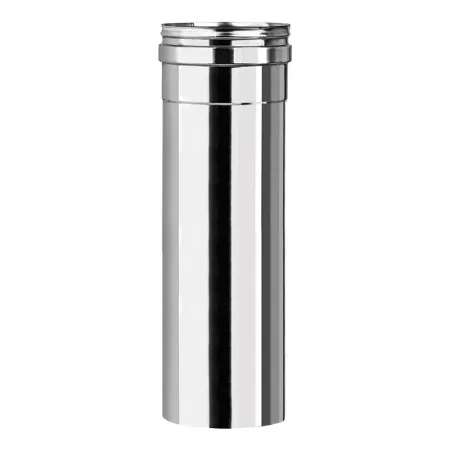 495 mm straight length adjustable from 60 to 435 mm - 0.4 mm stainless steel flue pipe