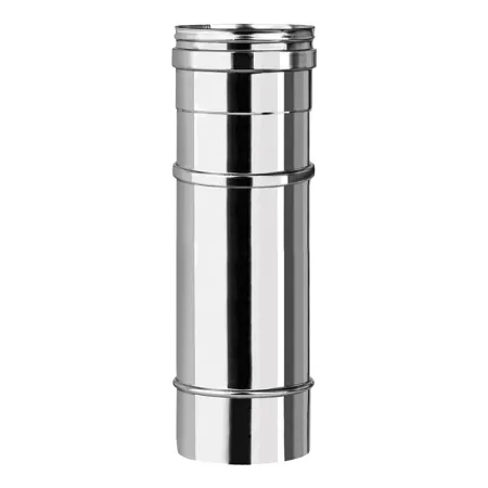 Telescopic straight length 330 to 530 mm - 0.4 mm stainless steel flue pipe