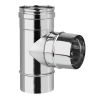 Te 90° sin tapón con derivación Macho - Conducto de acero inoxidable 0,4 mm