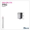 Diagram of drain cap for tee and flue base - Stainless steel flue 0.4 mm