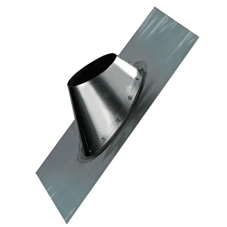 Lead flashing for 0 to 45° roof - Stainless steel flue 0.4 mm