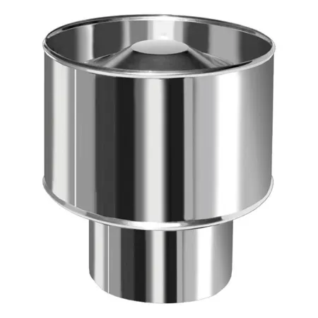 Sombrerete antiviento - Conducto de acero inoxidable 0,4 mm