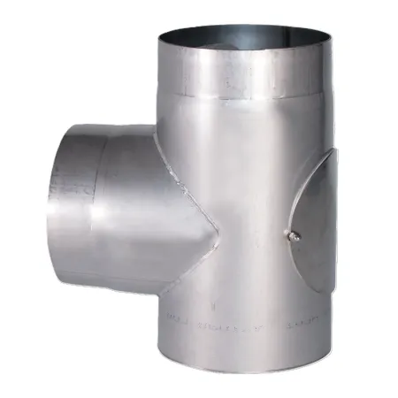 Te 90° con registro de inspección - Conducto de humos inox 2 mm
