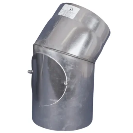 Codo fijo 45° con registro - Conducto inox 2 mm