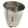 Vue de côté clapet régulateur de tirage - Conduit inox 2 mm