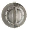 Vue de dessus clapet régulateur de tirage - Conduit inox 2 mm