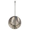Top view, regulating damper, large handle - 2 mm stainless steel flue