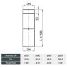 Diagram of 500 mm straight length - Stainless steel flue 2 mm