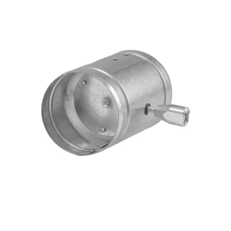 Airtight butterfly air damper with square connection