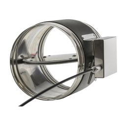 Clapet d'air papillon étanche à connexion carrée couché - Inox