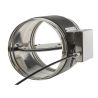 Clapet d'air papillon étanche à connexion carrée couché - Inox