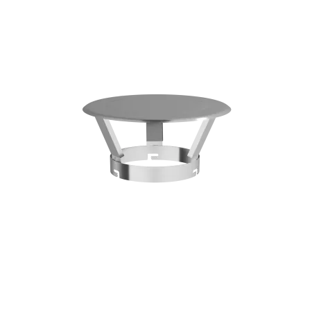 Round stainless steel rain cap - Roof outlet kit for flexible flue liner