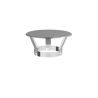 Chapeau anti-pluie rond en inox - Kit sortie de toit pour tubage flexible