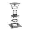 Kit complet sortie de toit ronde en inox - Pour tubage flexible