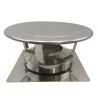 Kit complet sortie de toit ronde en inox assemblé - Pour tubage flexible