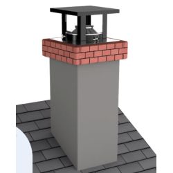 Schéma Kit complet sortie de toit en inox - Pour tubage flexible
