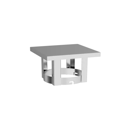 Square stainless steel rain cap - For flexible flue liner