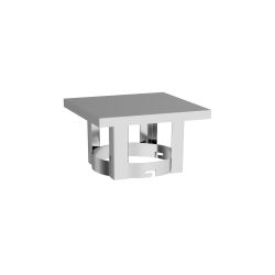Chapeau anti-pluie carré en inox - Pour tubage flexible